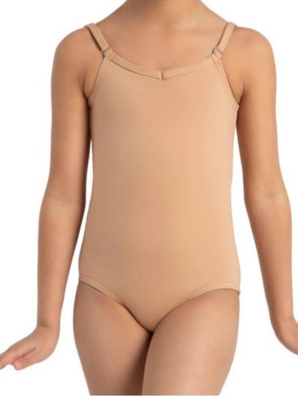 NWT Capezio Girls Nude Camisole Leotard